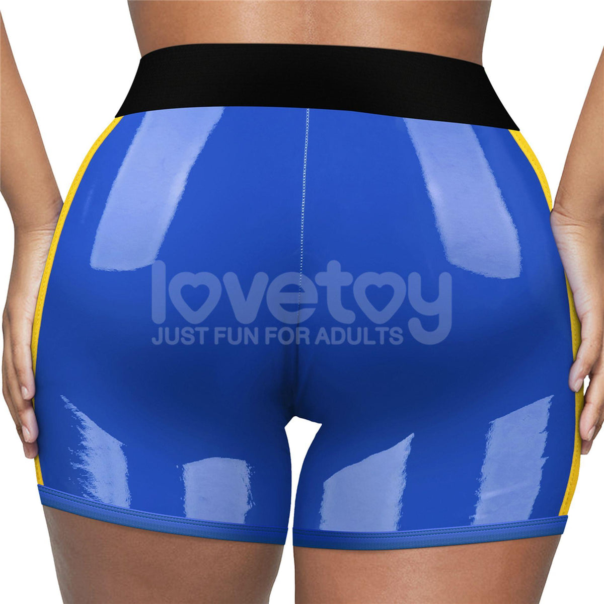 2-Chic Strap-On shorts (32 - 35 inch waist) Blue-2