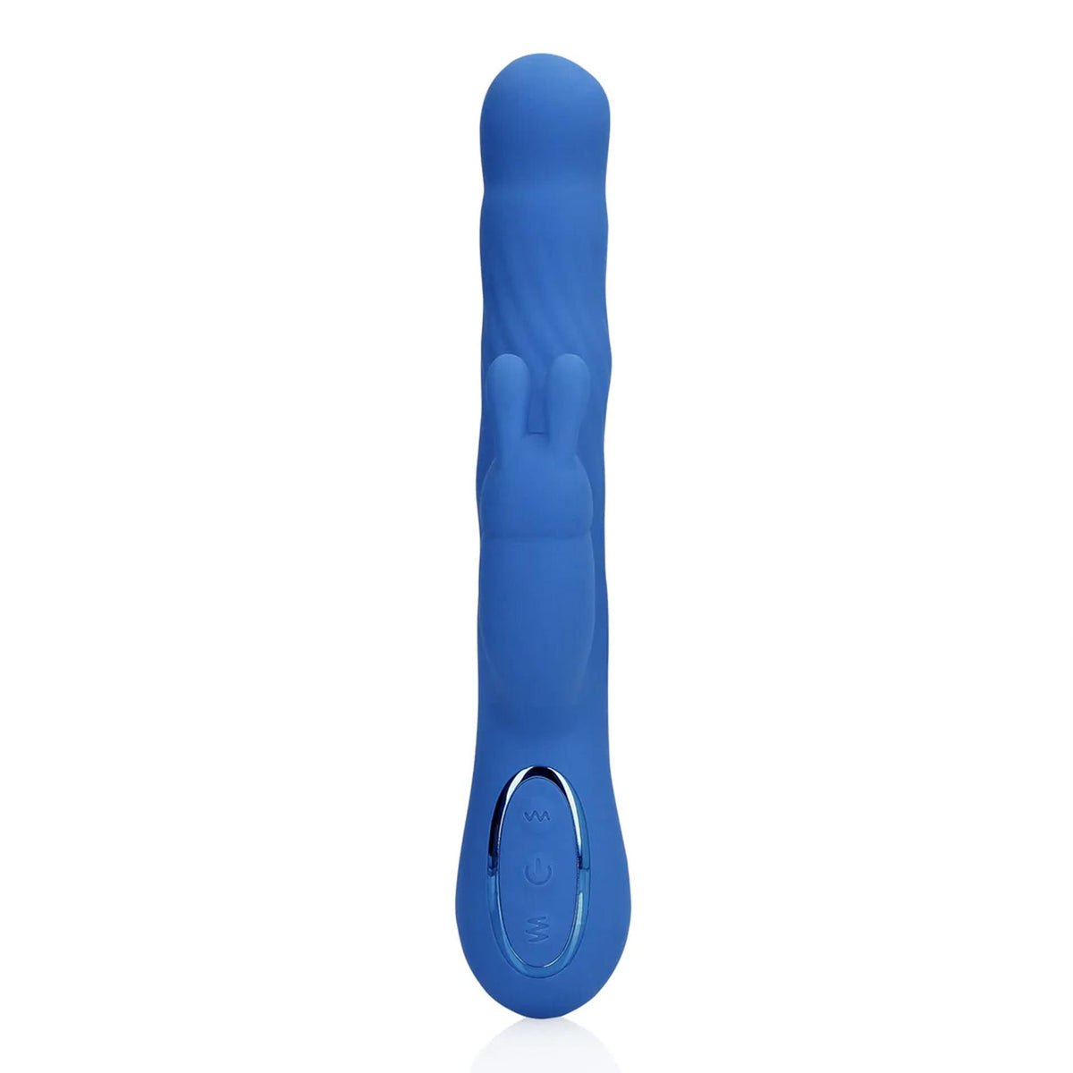 4-Wibrator króliczek Loveline Wiggle niebieski 24 cm-4