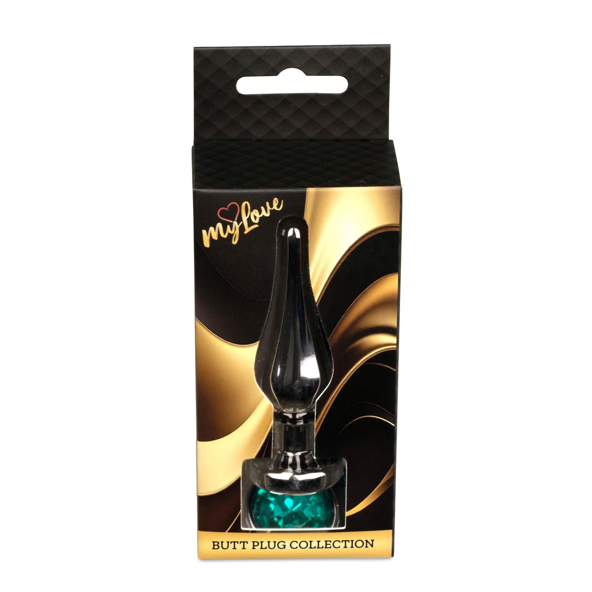 5-Korek analny stalowy MyLove Toys zielony 9.5 cm-5
