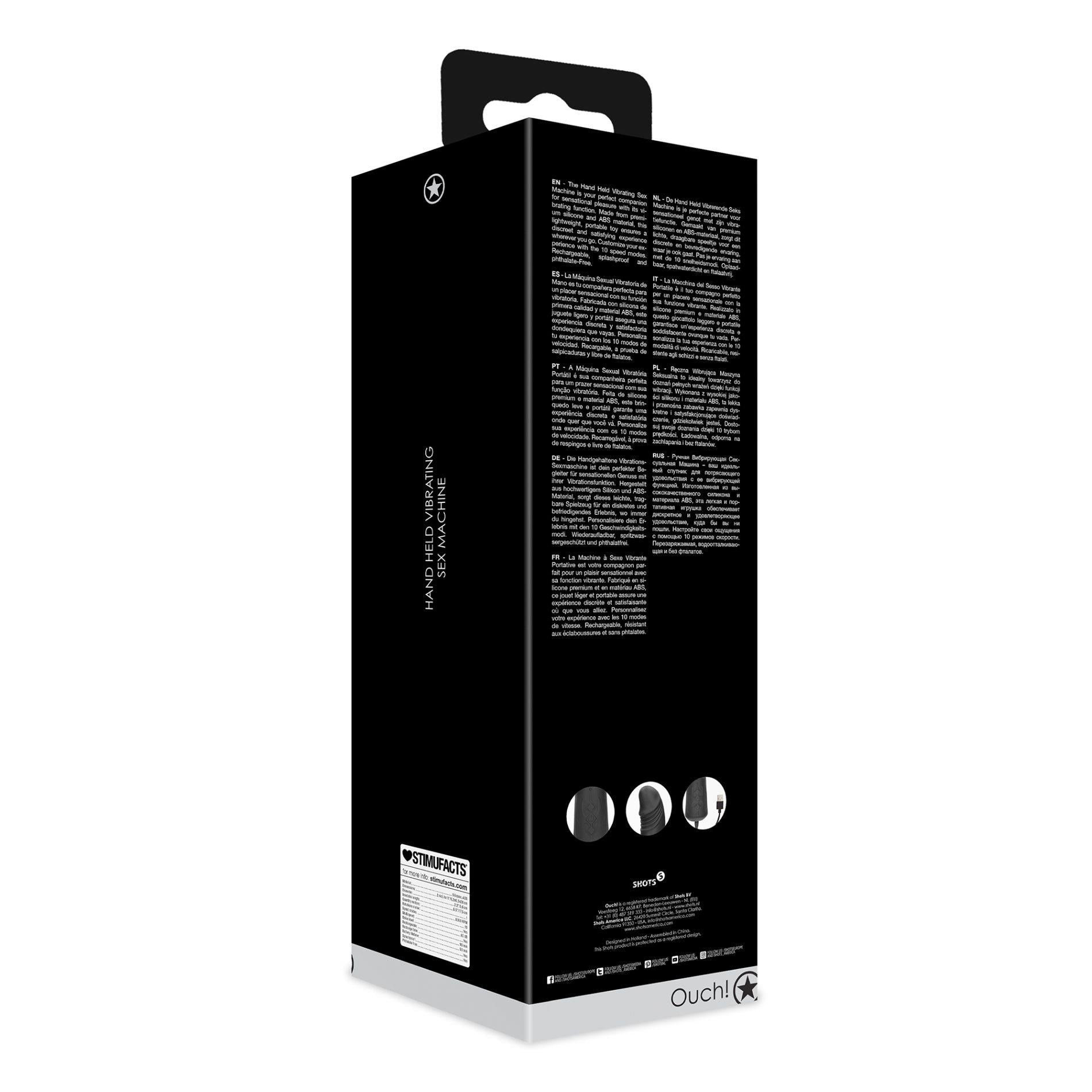 1-Hand Held Vibrating Sex Machine - Black-1