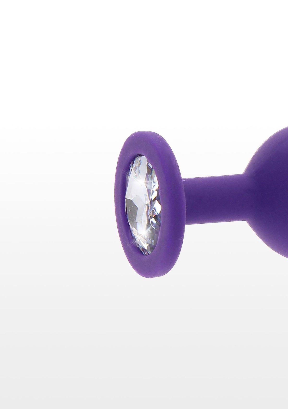 3-Korek analny z kryształkiem Diamond Booty Jewel fioletowy 9 cm-3