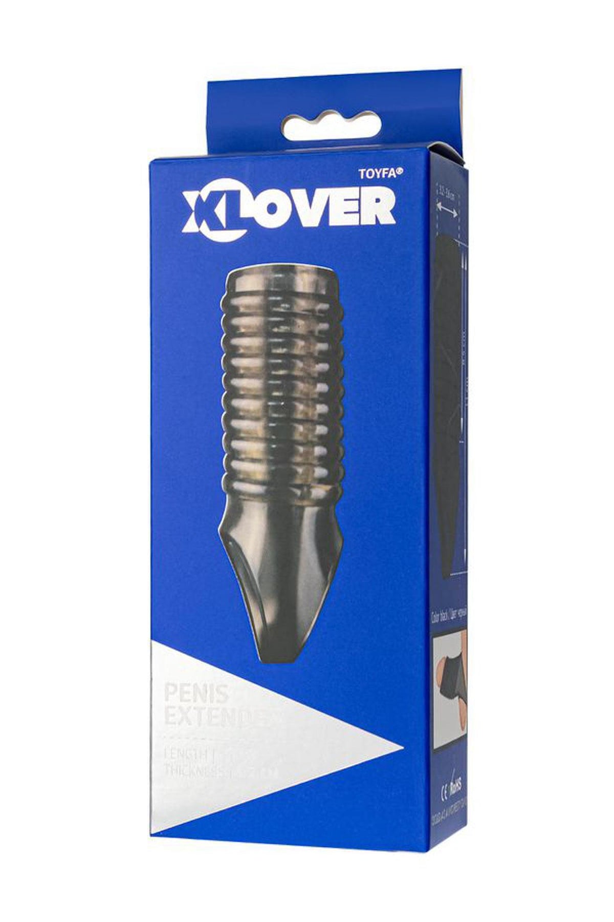 5-Nakładka na penisa XLover TPE przezroczysty czarny 11 cm-5