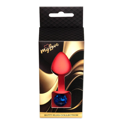 3-Silikonowa biżuteria analna MyLove Toys czerwona średnia 8 cm-3