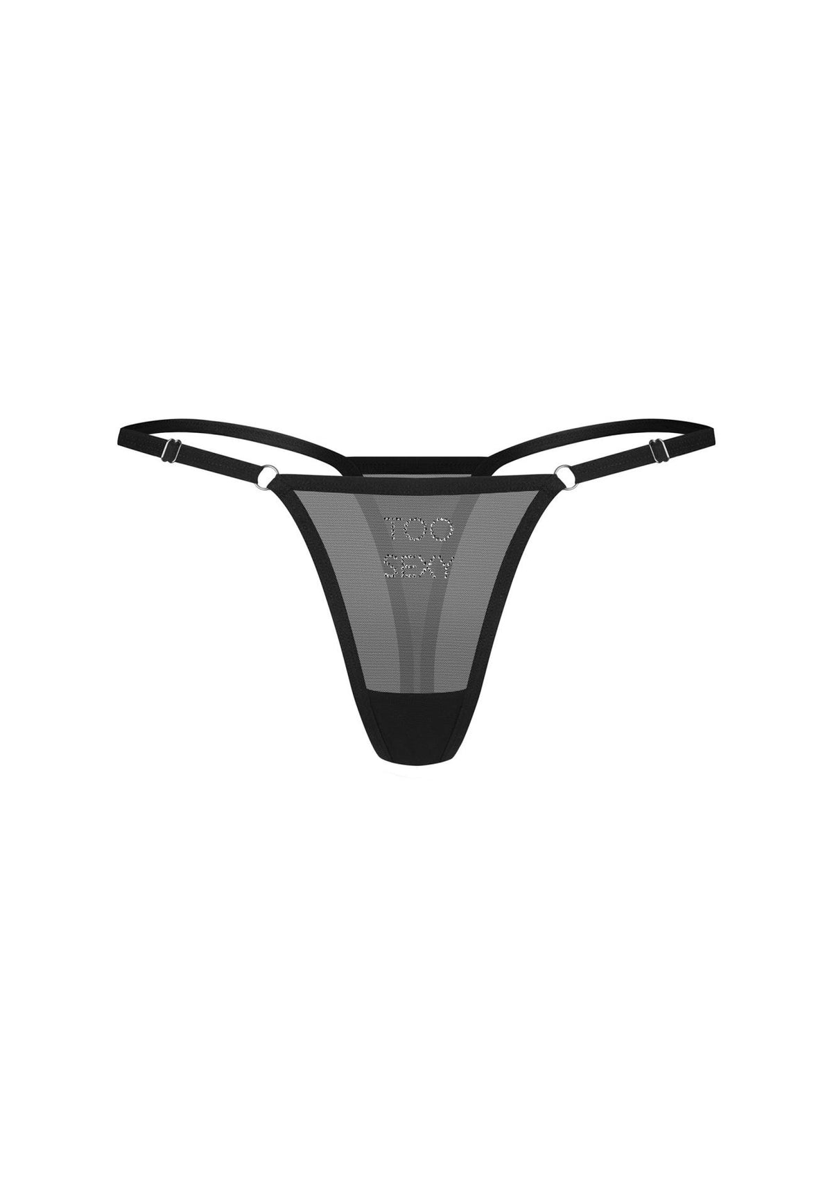 2-Stringi transparentne z napisem Too Sexy Obsessive S/M-2
