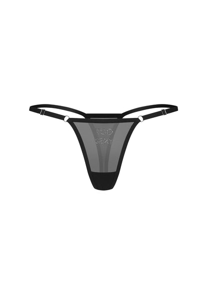 2-Stringi transparentne z napisem Too Sexy Obsessive S/M-2