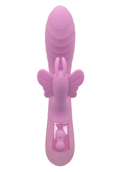 4-Wibrator króliczek Aura Dual Flutter Calexotics różowy USB 11,5 cm-4