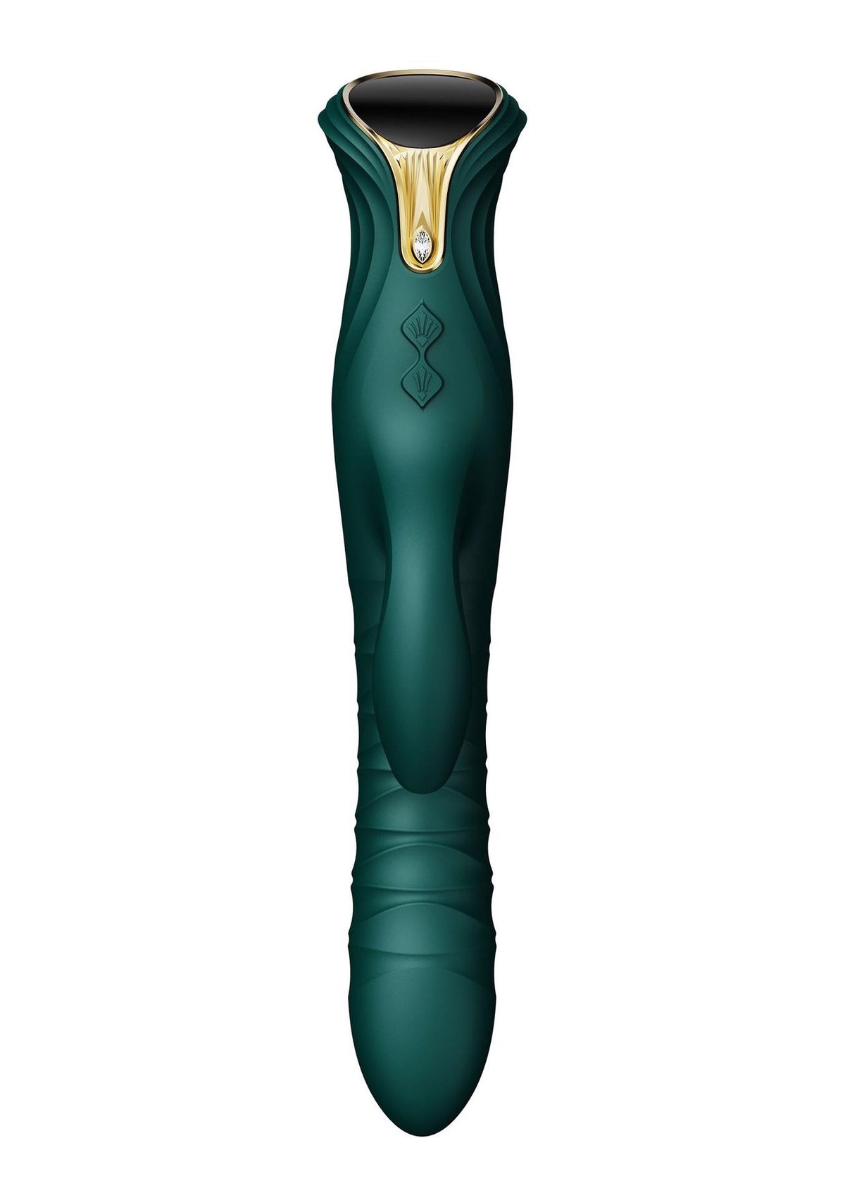 1-Wibrator króliczek Mose thrusting z podgrzewaniem zielony 25.8 cm-1