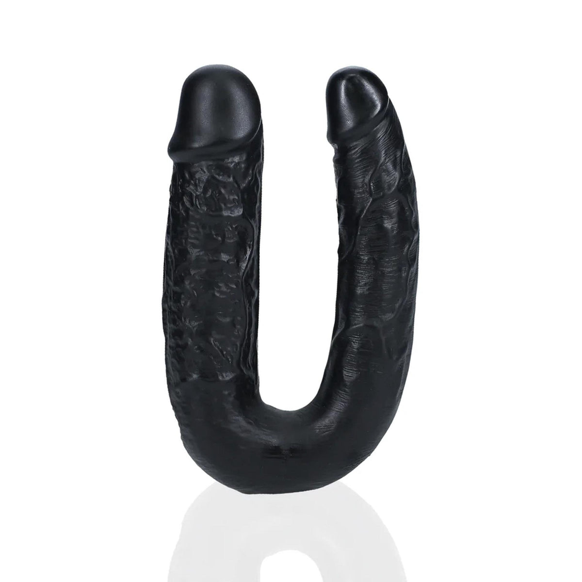 1-Dildo podwójne w kształcie U RealRock 12,7 cm czarny-1
