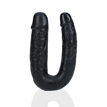 1-Dildo podwójne w kształcie U RealRock 12,7 cm czarny-1