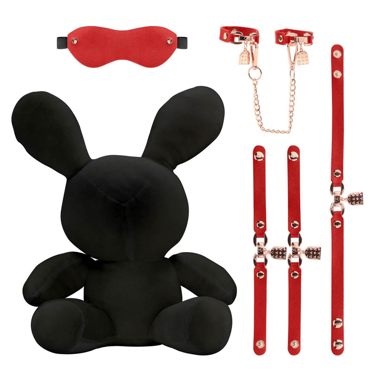 2-Królik bondage pluszowy S-Line welwetowy duży czarny-2