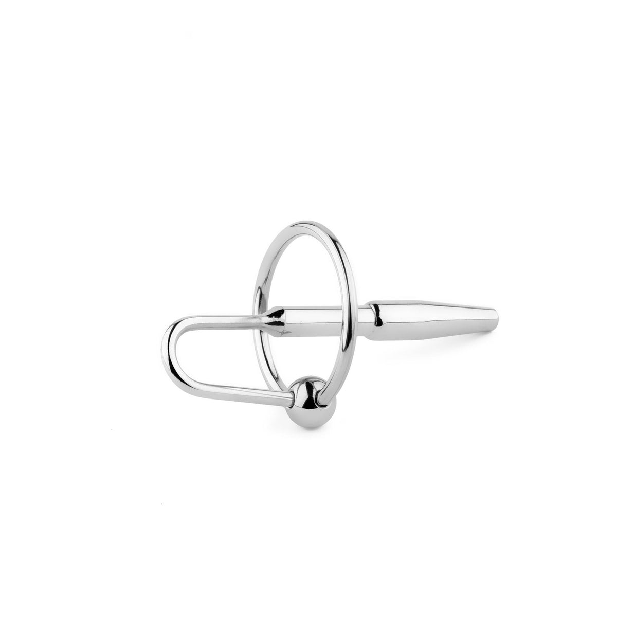5-Metalowy plug do cewki z pierścieniem stal nierdzewna 8 cm HeavyFun-5