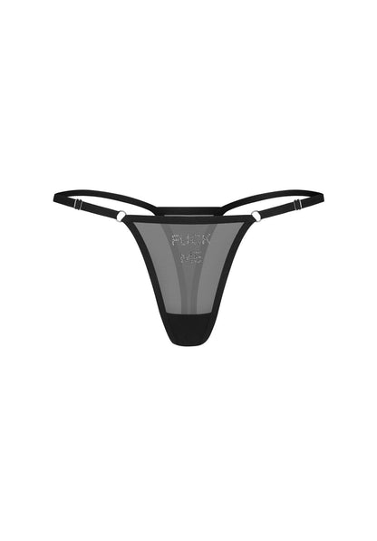 2-Stringi Obsessive Violami Me z napisem F*ck Me L/XL-2