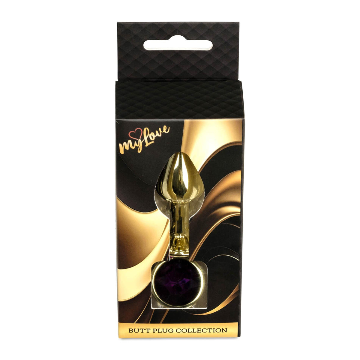 3-Biżuteria analna ze stali MyLove Toys fioletowa diament 7 cm-3
