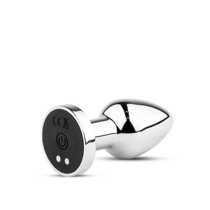 4-Metalowy korek analny wibrujący z pilotem B Series HeavyFun USB-4