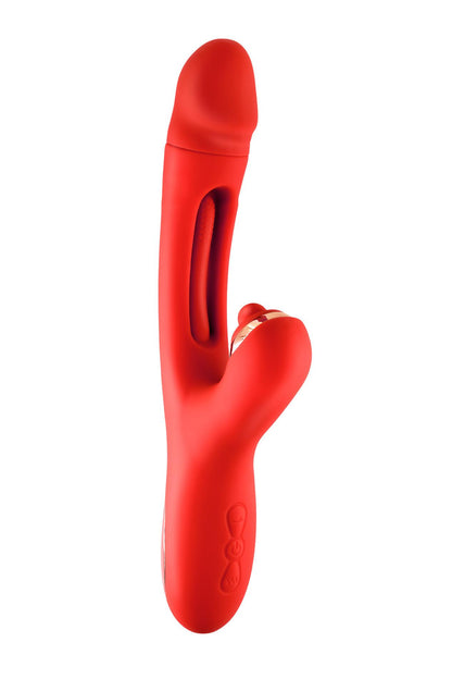 4-Wibrator króliczek Yoba Joyfully 3w1 czerwony USB 25 cm-4