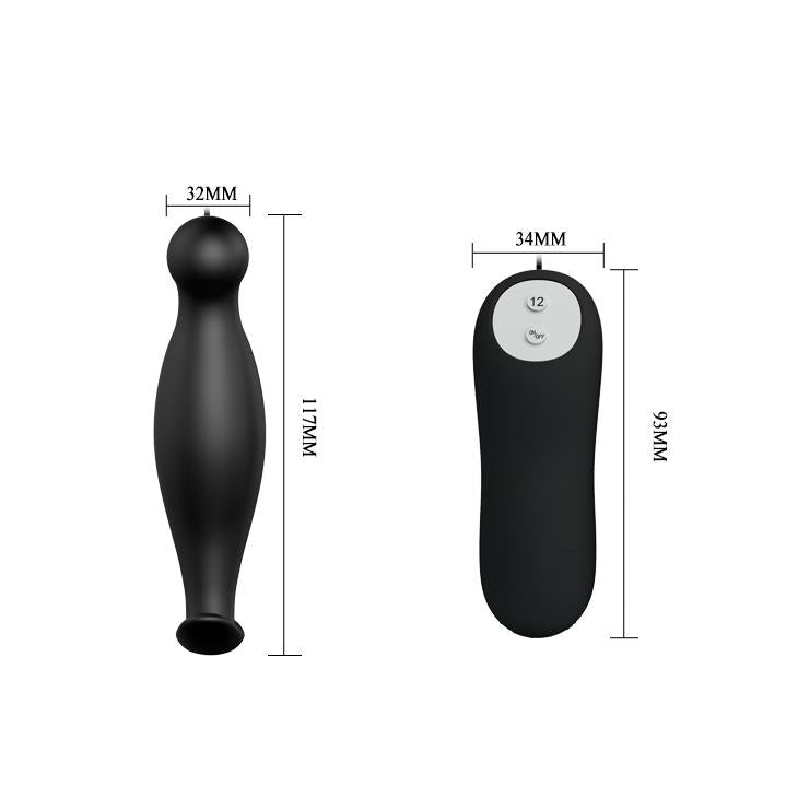 1-Korek analny wibrujący Pretty Love silikonowy 12 trybów 11.7 cm-1