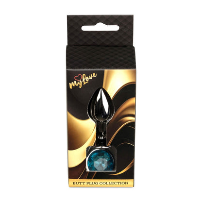 1-Biżuteria analna stalowa MyLove Toys jasnoniebieska 7 cm-1