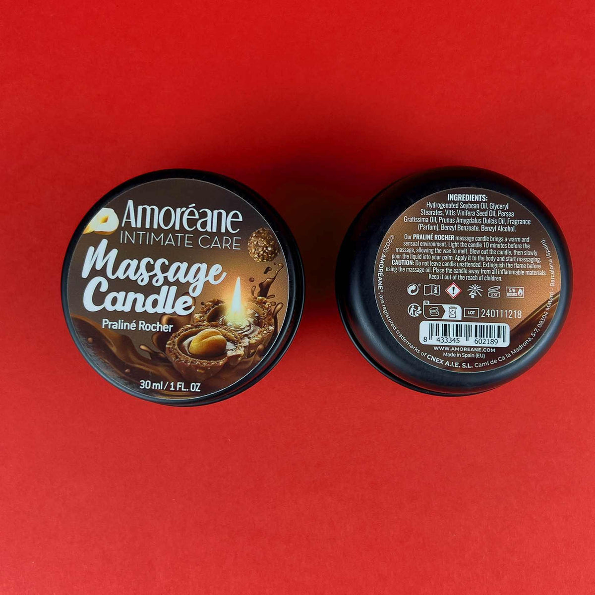 2-Świeca do masażu Praline Rocher Amoreane 30 ml-2