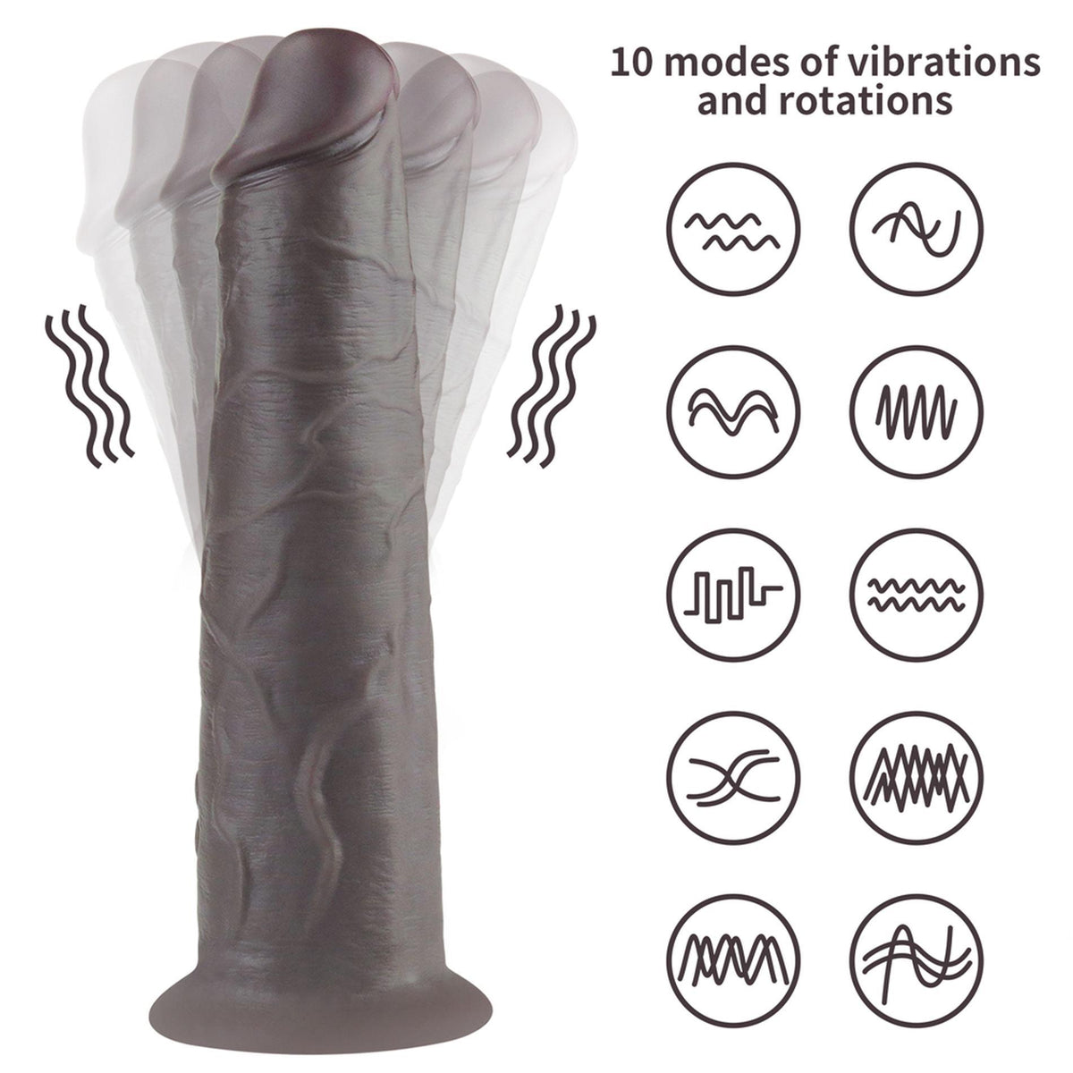 5-Dildo realistyczne dwuwarstwowe Lovetoy 20 cm obrotowe USB-5
