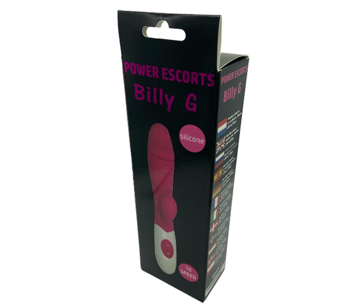 3-Wibrator króliczek silikonowy Power Escorts 20 cm czarny-3