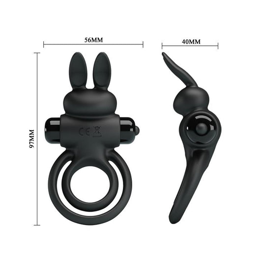 2-Pierścień wibrujący Pretty Love Vibrant Penis Ring III czarny-2