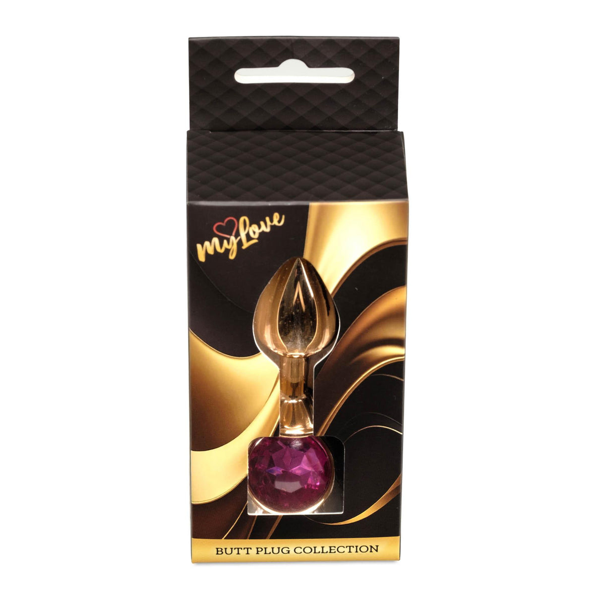 3-Stalowy korek analny z diamentem MyLove Toys różowy 7 cm-3