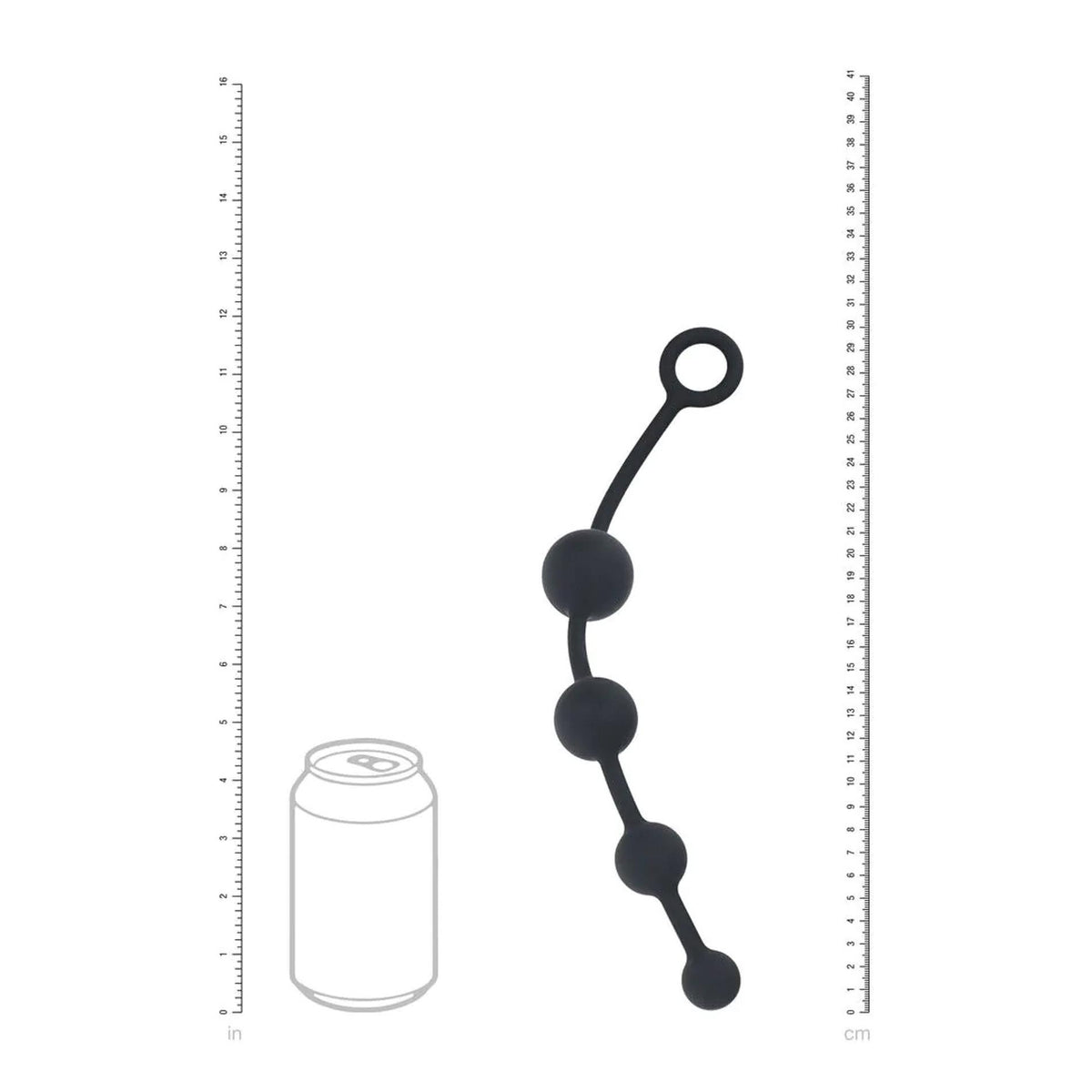 2-Zakrzywione silikonowe kulki analne Levelz czarne 29,5 cm-2