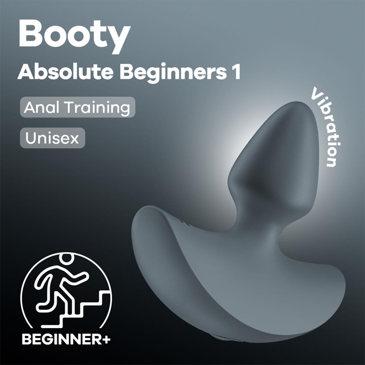 3-Wibrujący korek analny Satisfyer Booty Beginners ciemnieniebieski 8 cm USB-3