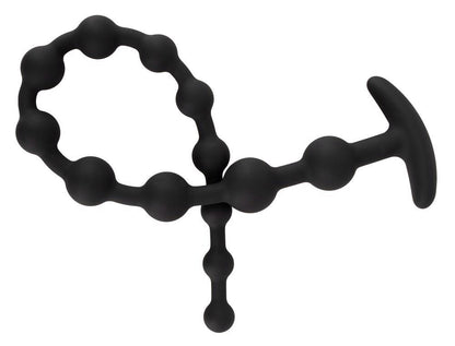 3-Black Velvets Anal Beads Silic-3