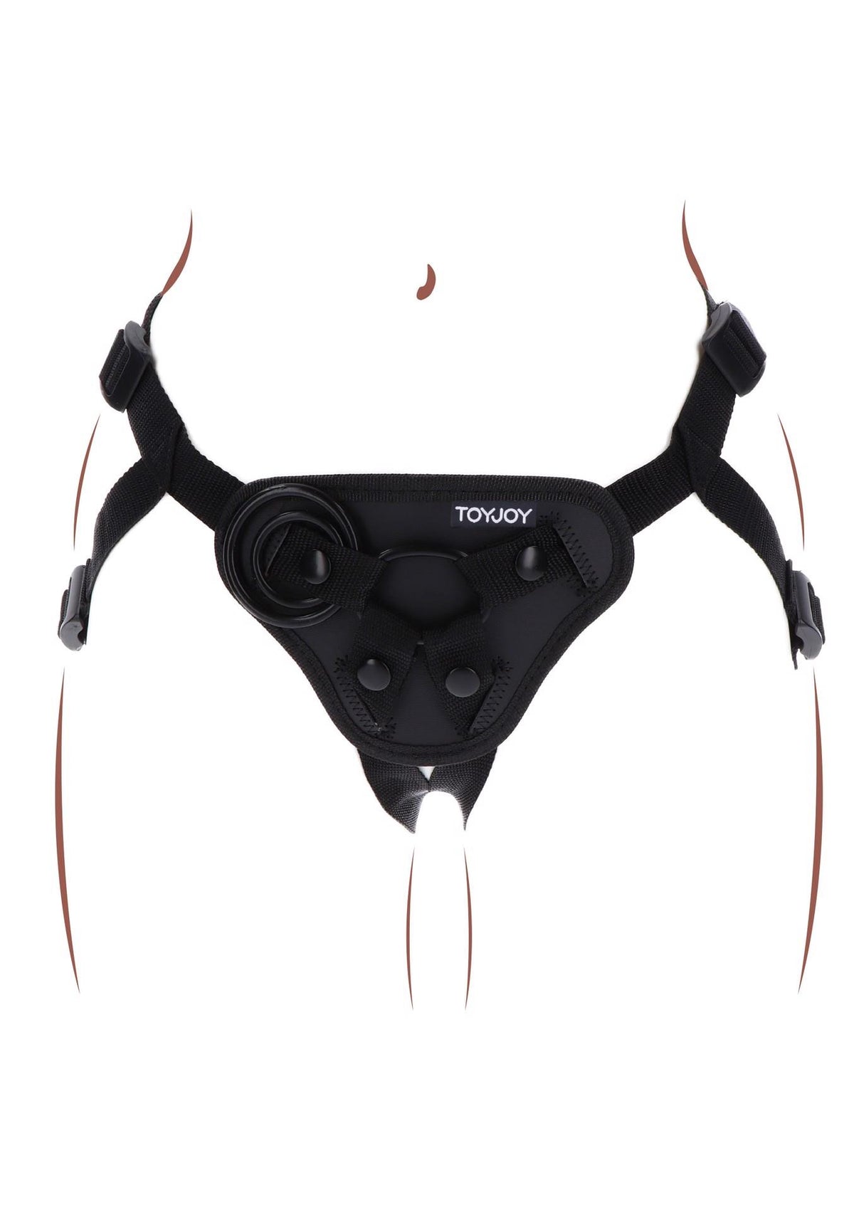 6-Uprząż strap on ToyJoy Get Real poliestrowa czarna-6