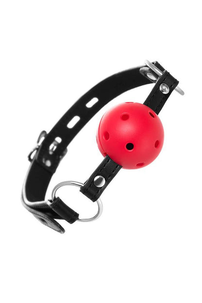 2-Knebel BDSM Anonymo regulowany czerwono czarny 64 cm-2