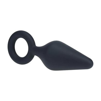 3-Korek analny silikonowy z pętlą Levelz L czarny 14 cm-3