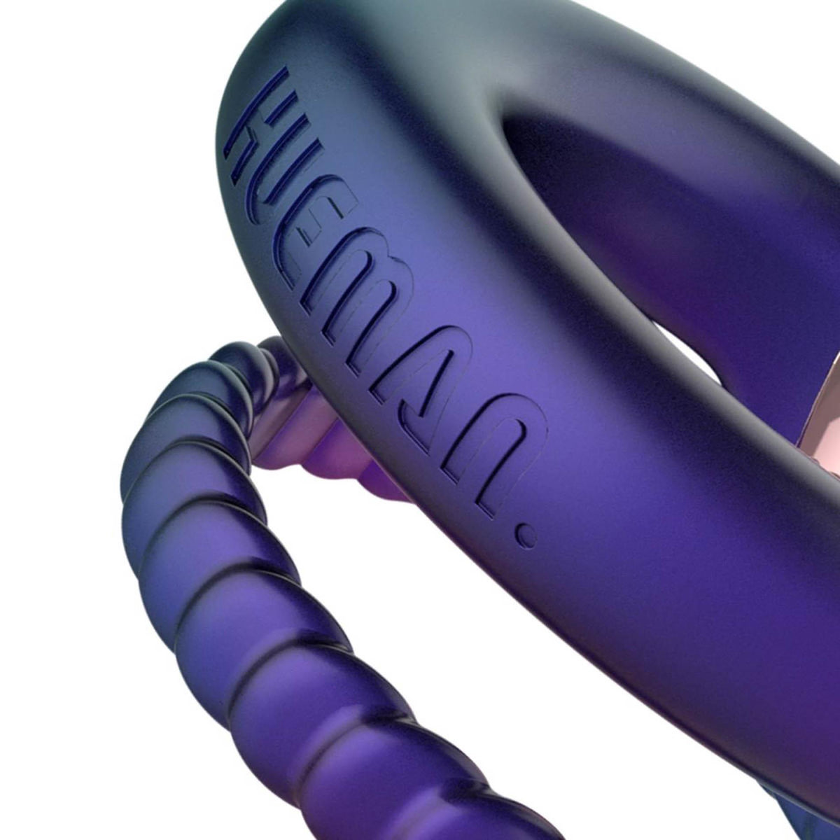 7-Pierścień wibrujący Hueman Jupiter podwójny fioletowy USB-7