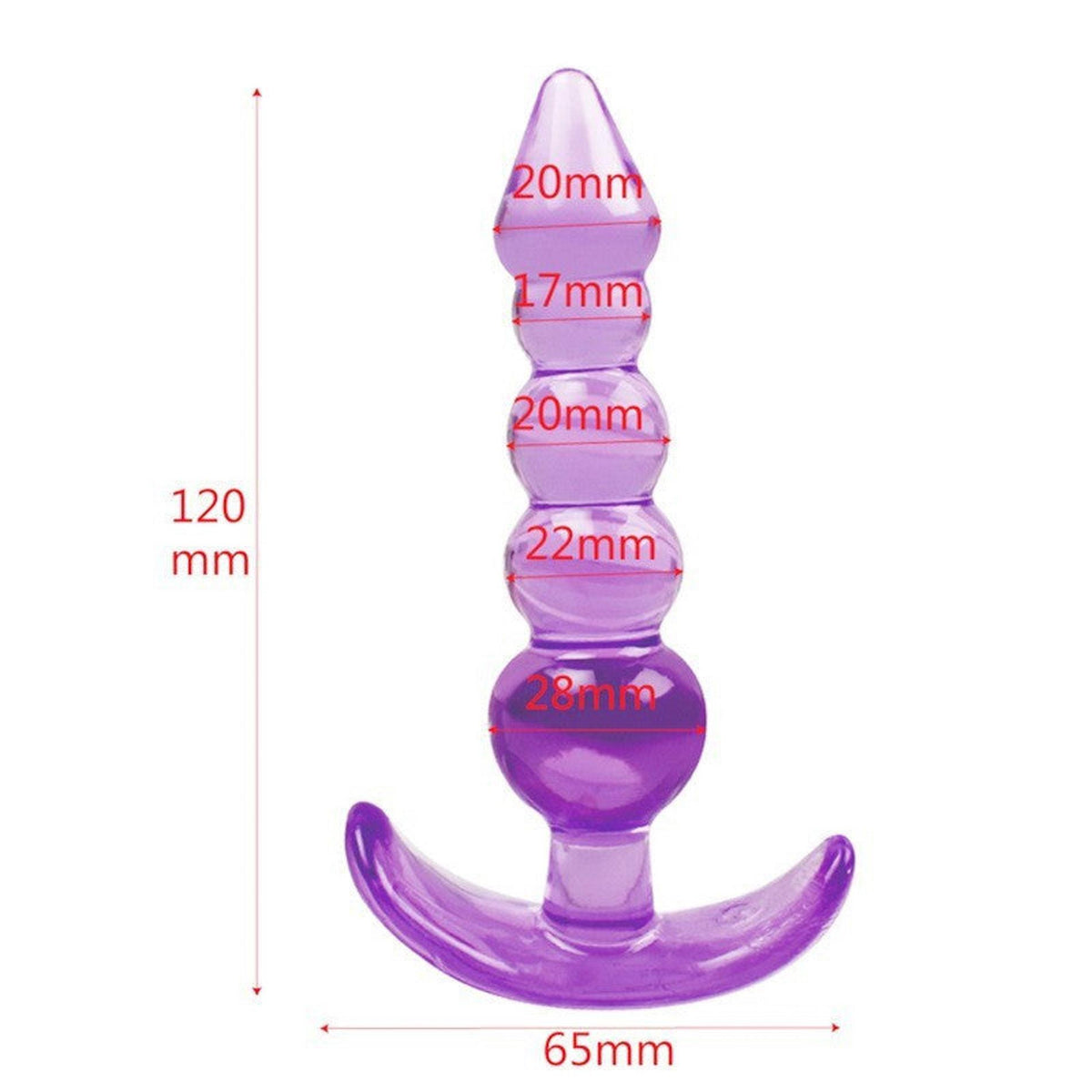 1-Korek analny TPE Lovesecret T Plug 05 fioletowy 12 cm-1