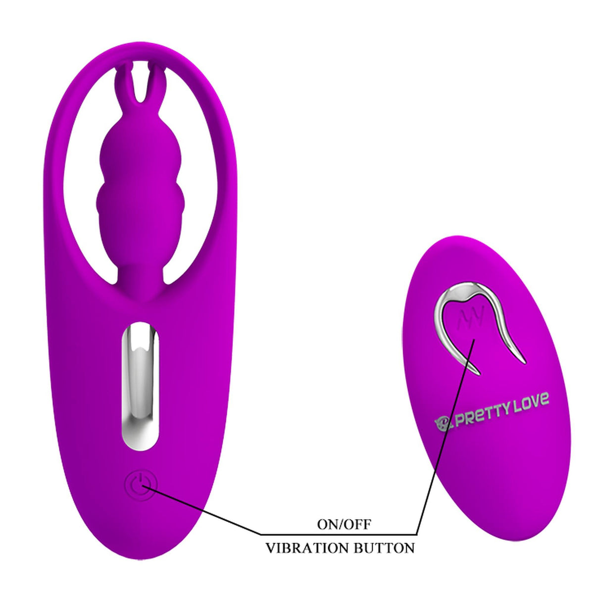 3-Wibrator króliczek Pretty Love silikonowy 12 funkcji pilot USB-3