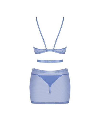 4-Błękitna sukienka Shaderi z stringami Obsessive XS/S-4