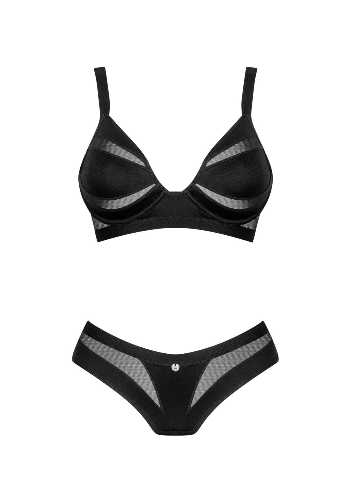 1-Dwuczęściowy komplet bielizny Chic Amoria Obsessive czarny M/L-1