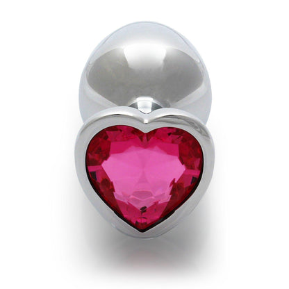 1-Aluminiowy korek analny Heart Gem Ouch średni 7 cm-1