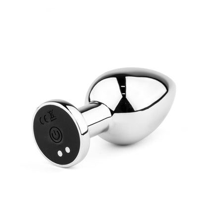 4-Metalowy wibrujący korek analny L z pilotem USB HeavyFun-4