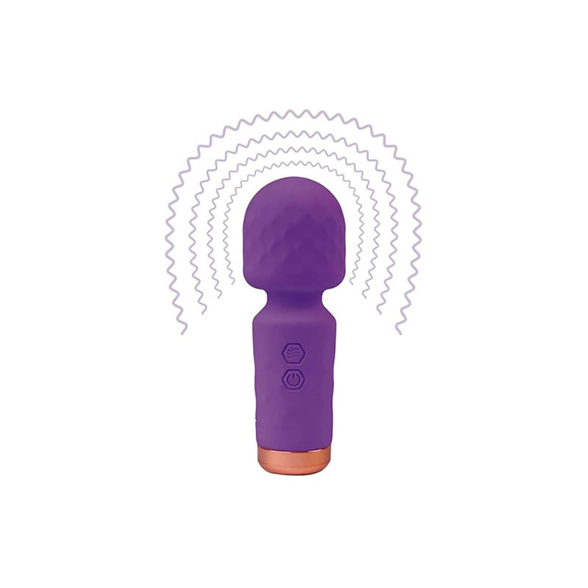 3-Fioletowa silikonowa mini różdżka masażowa Fantasy Eros USB 12 cm-3