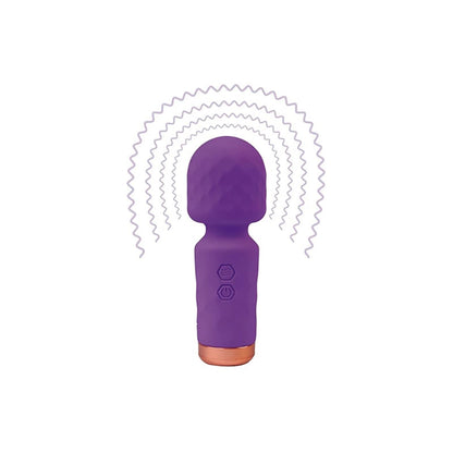 3-Fioletowa silikonowa mini różdżka masażowa Fantasy Eros USB 12 cm-3