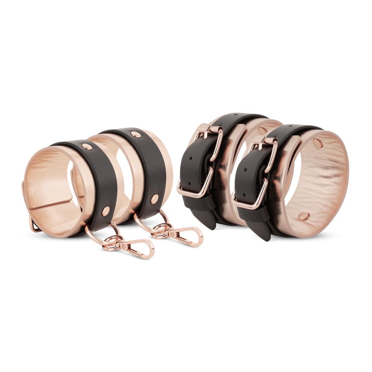 4-Rosy Gold - Under-Mattress Restraint Set - Black-4