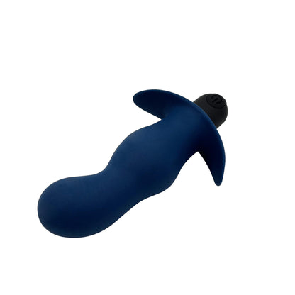 5-Wibrujący korek analny Alive Gladius niebieski 11 cm-5
