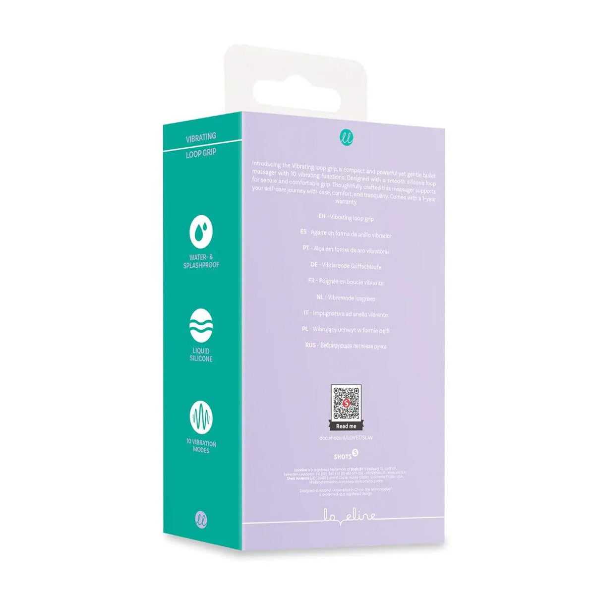 4-Wibrator z silikonową pętlą Loveline lawendowy 12,6 cm-4