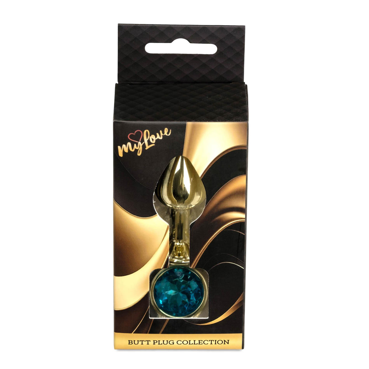 1-MyLove Toys - Złoty Plug Jewellery - Jasnoniebieski-1
