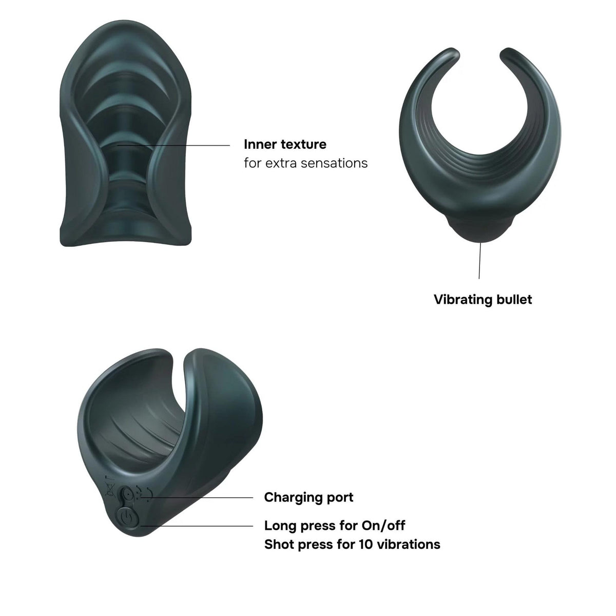 4-Masturbator wibrujący Man.wand silikonowy 10 trybów 8,5 cm-4