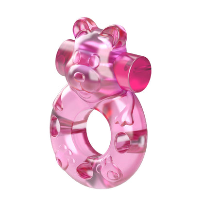 1-Vibrating Bear Cock Ring – Pink-1