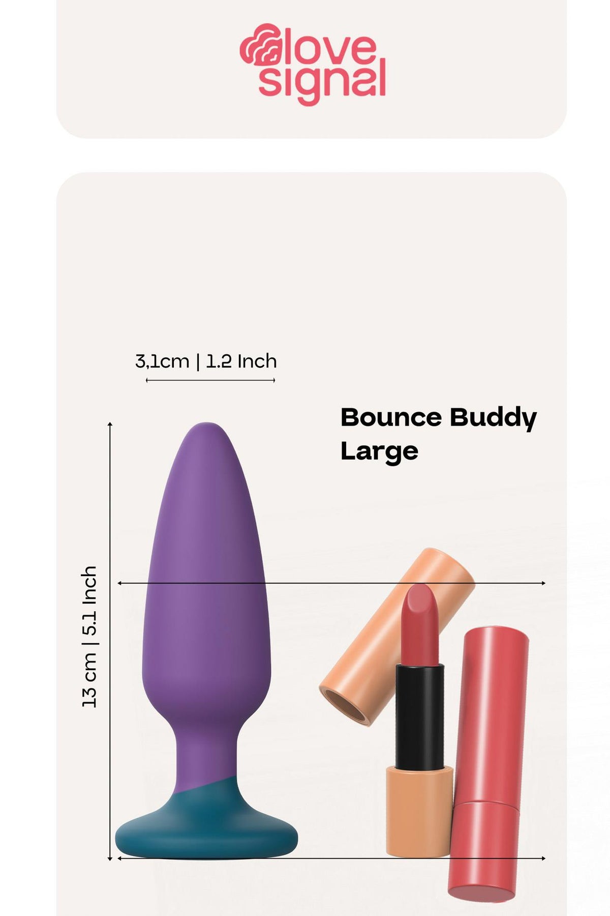 2-Korek analny Bounce Buddy Large silikonowy 13 cm-2