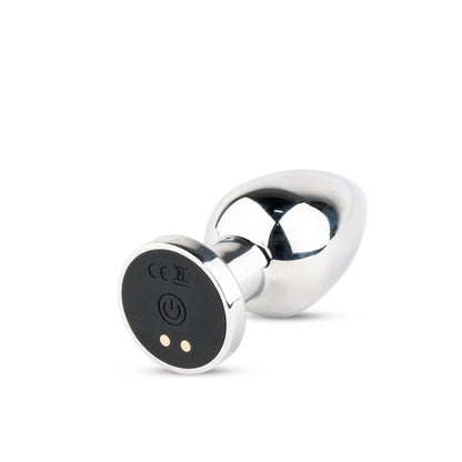 6-Wibrujący metalowy korek analny z pilotem USB M B Series HeavyFun-6