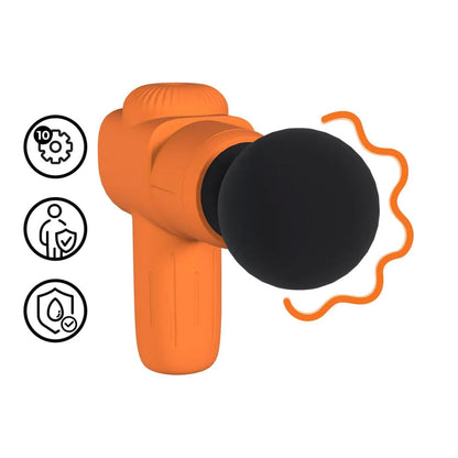 4-Mini Rechargable Microboost Massager - Orange-4